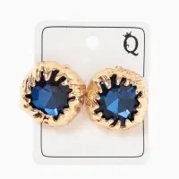 Серьги &laquo;Изыск&raquo;, круг, синие в золоте