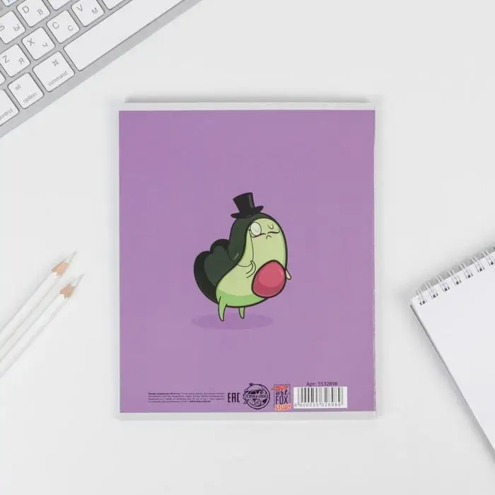 Тетрадь в клетку, предметная, 48 л.,на скрепке, А5 &laquo;ПЕРСОНАЖИ. Английский язык&raquo;