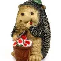 Садовая фигура из полистоуна &laquo;Ёжик с цветочным горшком&raquo;, 20&times;17&times;26 см