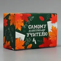 Коробка подарочная сборная, упаковка, «Классному учителю», 22 х 15 х 10 см
