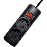 Сетевой фильтр PROGIX PG246 2р/3м/3,5кВт/16А заземление, черный,КГ-ХЛ 3х1.5