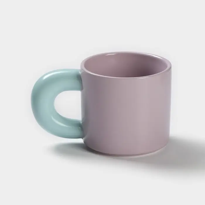 Кружка «Воздух», 300 мл, керамика, цвет фиолетовый и голубой Кружка «Воздух», 300 мл, керамика, цвет фиолетовый и голубой
