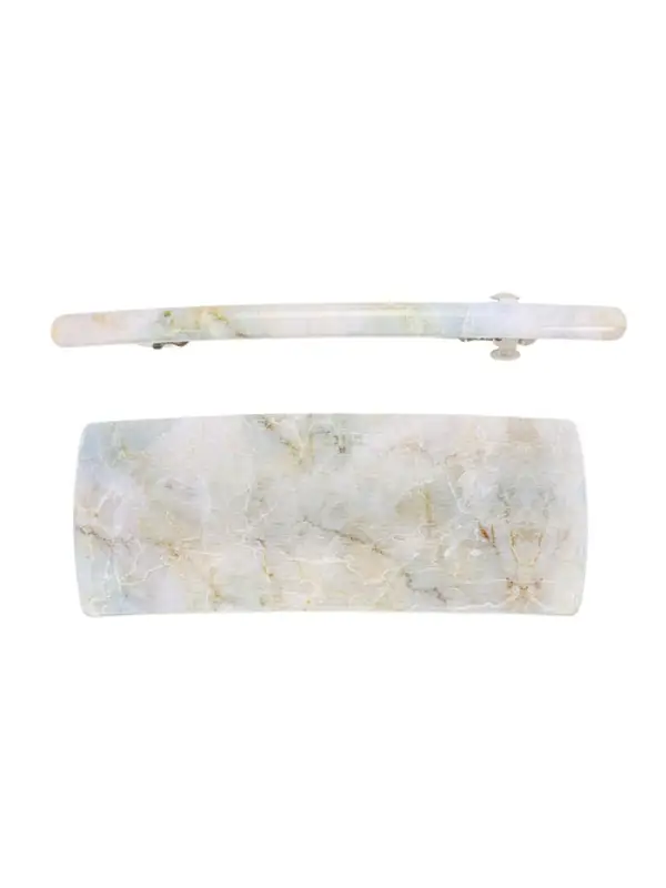 Заколки - автомат для волос &laquo;Мраморный узор&raquo;, набор 2 шт., 9 см и 9.5 см