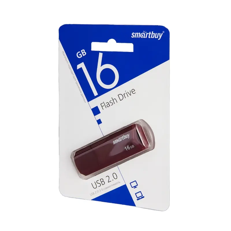 USB накопитель 16 GB Smart Buy CLUE Burgundy
