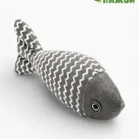 Игрушка для кошек &laquo;Рыба моей мечты&raquo;, 21 см, с кошачьей мятой, серая
