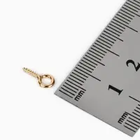 Держатель для кулона винтовой СМ-936, (набор 10 шт.) 1.2&times;0.5&times;0.1 см, цвет золото
