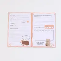 Книга "Читательский дневник с котиками" с 2 магнитными закладками