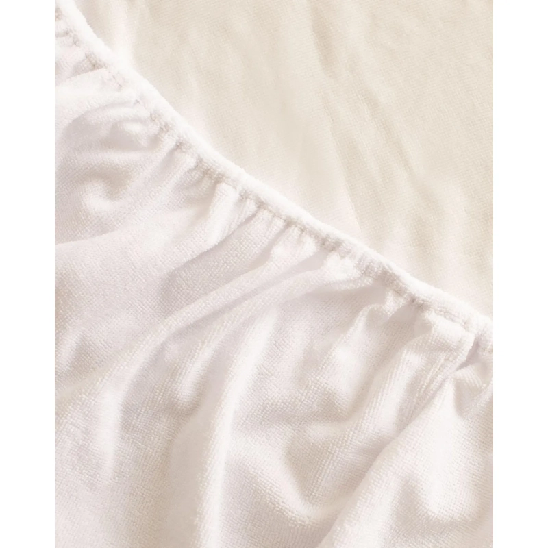 Наматрасник Luscan 90х200, махра, водонепроницаемый, чехольный, белый