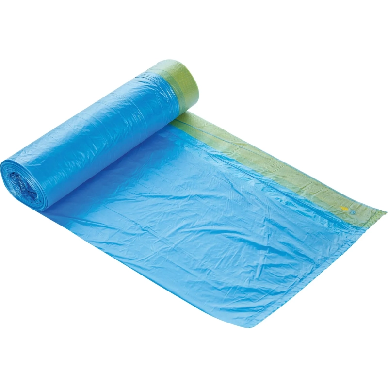 Мешки для мусора ПНД 60л 14мкм 20шт/рул синий 60х70 GP с завязк_Green Pack