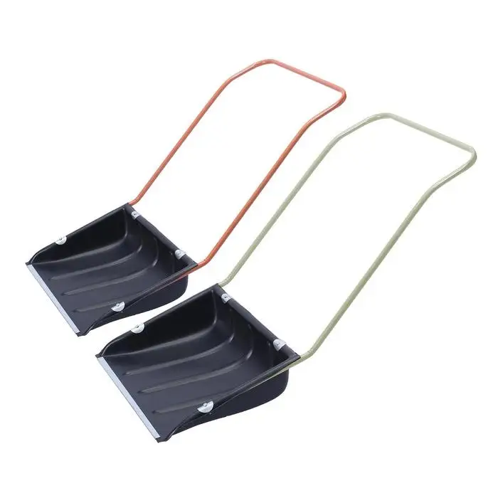 Движок пластиковый для уборки снега, чёрный ковш 600 × 470 мм, металлическая планка, металлическая ручка цвет МИКС Движок пластиковый для уборки снега, чёрный ковш 600 × 470 мм, металлическая планка, металлическая ручка цвет МИКС