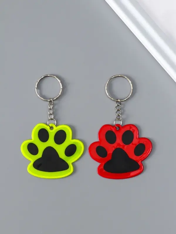 Брелок для ключей на кольце &laquo;Лапка&raquo;, светоотражающий, 5.5&times;5 см, МИКС