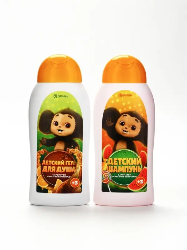 Детский гель для душа, аромат: шипучий лимонад, 300 мл, Чебурашка