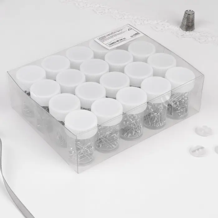 Булавки английские, 22 мм, 50 шт., цвет серебряный