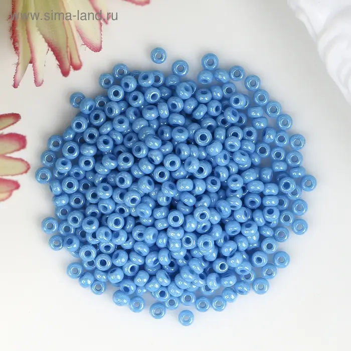 Бисер Чехия  Бисер Чехия "GAMMA" круглый "1"  10/0   5гр  (A210 голубой) МИКС