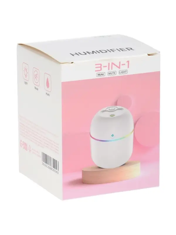 Увлажнитель HM-20 ультразвуковой, 0.22 л, 1.5 Вт, USB в компл., белый