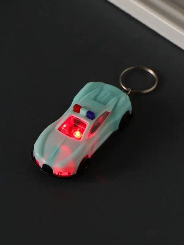Брелок световой на кольце "Полицейский автомобиль" мигает МИКС 6,5х3х1,8 см