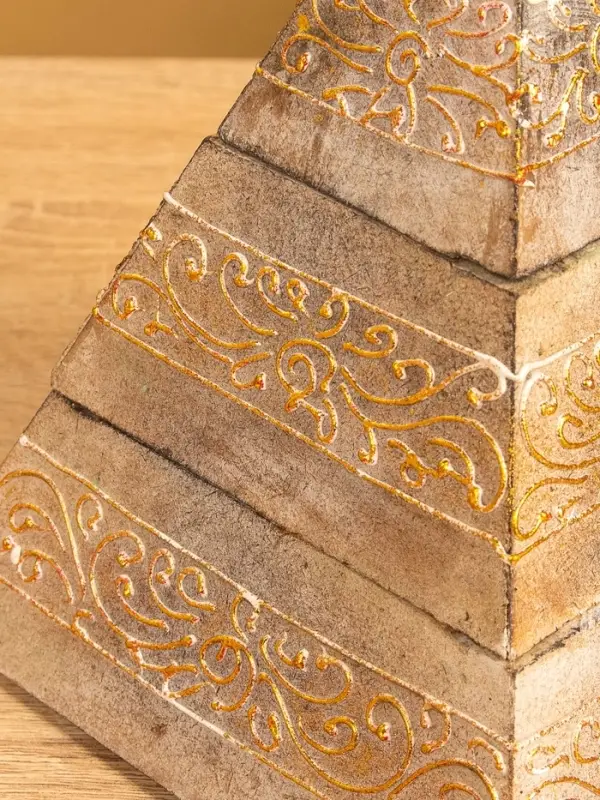 Шкатулка  Шкатулка "Пирамидка" 15х15х20 см, МДФ, цв. бежевый