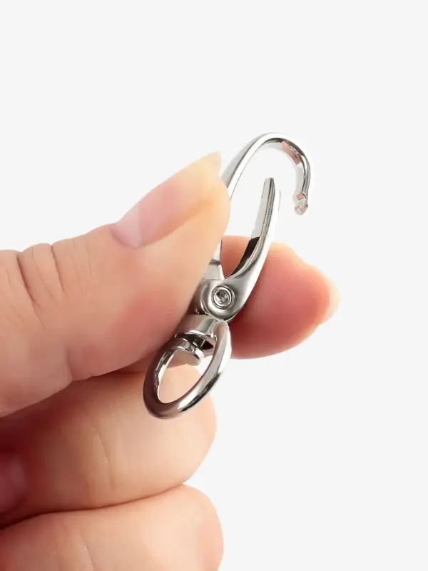 Карабин металлический TEIRA, набор 2 шт.,7.9 г 4.5&times;1.5 см/12&times;2 мм, цвет серебряный