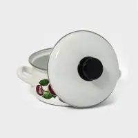 Кастр.сфер. 1.5л (белая)Вишневый сад Кастр.сфер. 1.5л (белая)Вишневый сад