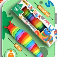 Гусеница антистресс игрушка &laquo;Весёлый слизняк&raquo;, МИКС