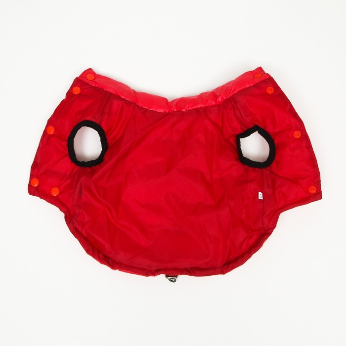 Куртка для собак со светоотражающей шлейкой,  размер 8 (ДС 23 см, ОГ 30, ОШ 22 см), красная Куртка для собак со светоотражающей шлейкой,  размер 8 (ДС 23 см, ОГ 30, ОШ 22 см), красная