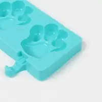 Форма для мороженого &laquo;Лапки&raquo;, силикон, 26&times;14 см, 4 ячейки (8.5&times;8.5 см), МИКС