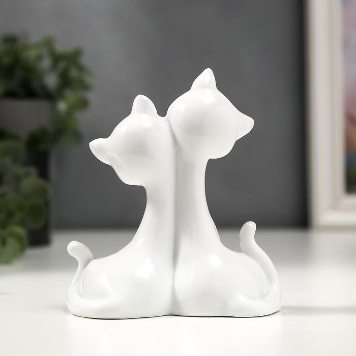 Сувенир керамика Сувенир керамика "Котята с сердцем со стразами" белый с золотом 10,2 см