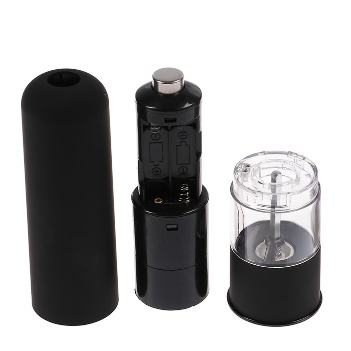 Мельница электрическая Luazon LET-001, пластик, от батареек, чёрная Мельница электрическая Luazon LET-001, пластик, от батареек, чёрная