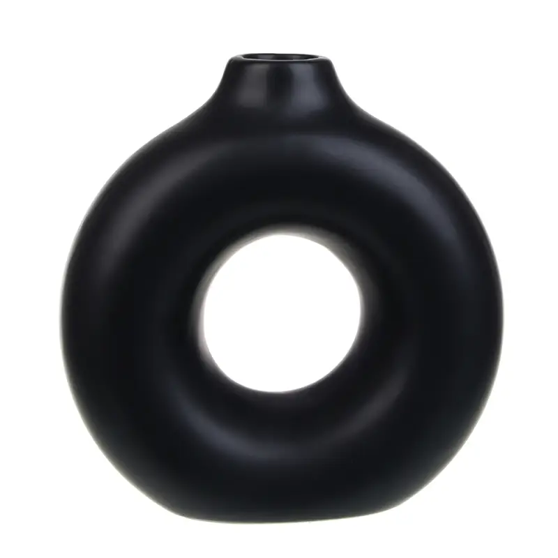VETTA Вазон, 15,5x15x6 см, керамика, чёрный