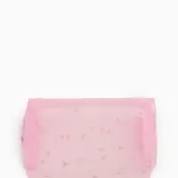 Косметичка дор Сердца, сетка 18*7,5*10, отд на молнии, розовый Косметичка дор Сердца, сетка 18*7,5*10, отд на молнии, розовый