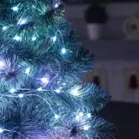 Гирлянда &laquo;Нить&raquo; 10 м, роса, IP20, серебристая нить, 100 LED, пульт ДУ, свечение RGB, USB