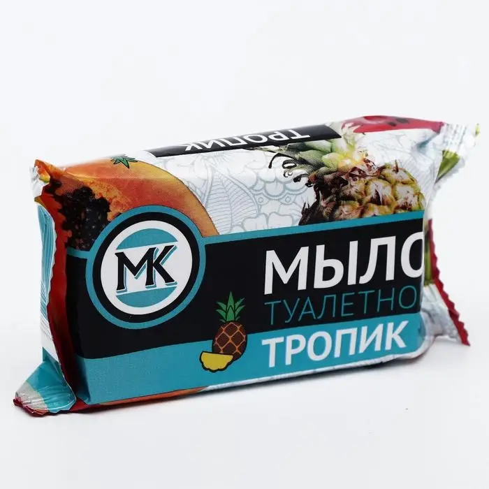 Туалетное мыло МК Туалетное мыло МК "Тропик" в цветной обертке, 90 г