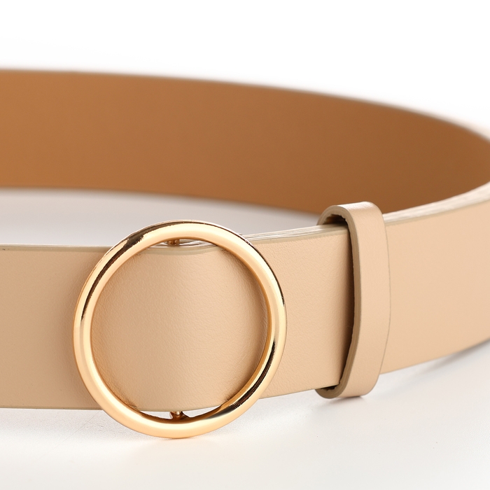 Ремень женский, ширина 3,5 см, цвет бежевый