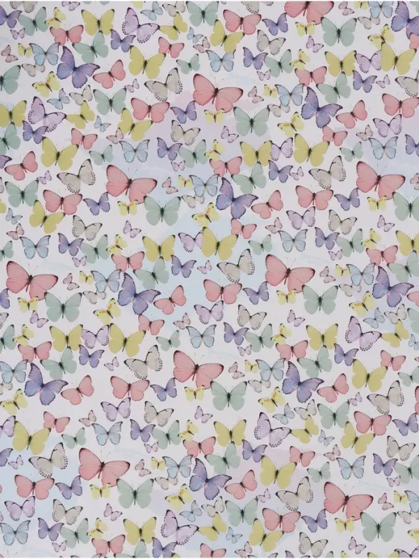 Бумага упаковочная глянцевая &laquo;Светлые бабочки&raquo;, 70&times;100 см