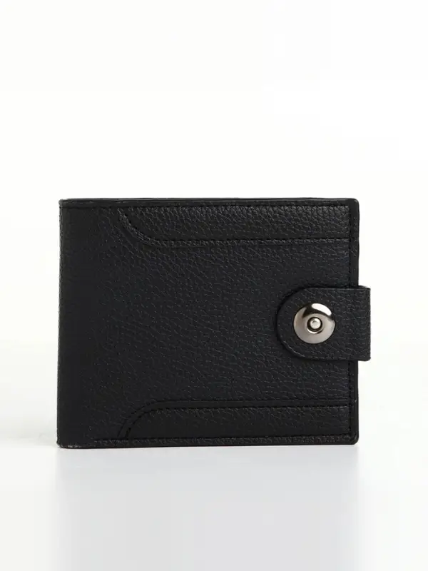 Портмоне мужское на магните, отдел для карт, монет, чёрное