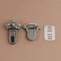 Застёжка для сумки, 3.2×4.5 см, цвет серебряный