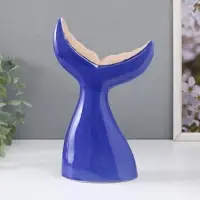 Фигурка керамика &laquo;Большой хвост кита&raquo;, песочно-синий, 13.8&times;8&times;22.6 см
