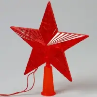 Светодиодная верхушка на ёлку &laquo;Звезда красная&raquo;, 16 см, 10 LED, 220 В, свечение красное