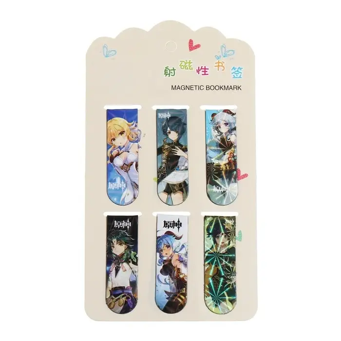 Набор магнитных закладок для книг Calligrata 6 штук, Набор магнитных закладок для книг Calligrata 6 штук, "Аниме", МИКC
