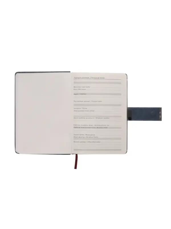 Ежедневник недатированный формат А5, с хлястиком, 112л, линия, пвх, Синий Ежедневник недатированный формат А5, с хлястиком, 112л, линия, пвх, Синий