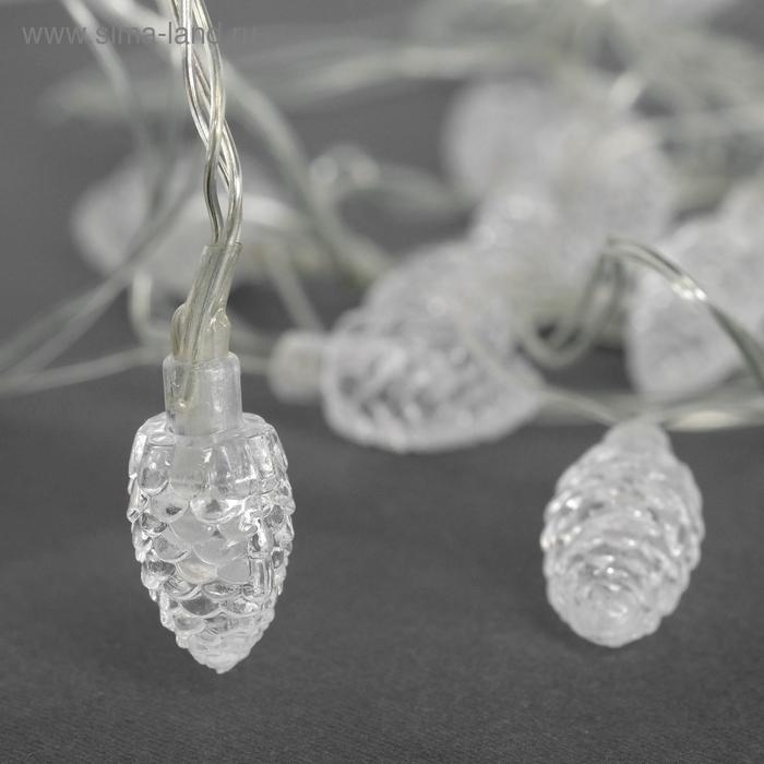 Гирлянда «Нить» 5 м с насадками «Шишки большие», IP20, прозрачная нить, 20 LED, свечение мульти (RG/RB), мигание, 220 В Гирлянда «Нить» 5 м с насадками «Шишки большие», IP20, прозрачная нить, 20 LED, свечение мульти (RG/RB), мигание, 220 В