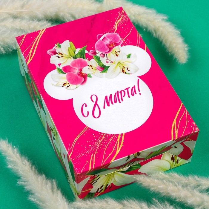 Подарочная коробка, складная «8 Марта»,16х23х7.5 см, Минни Маус Подарочная коробка, складная «8 Марта»,16х23х7.5 см, Минни Маус