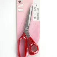 Ножницы закройные, скошенное лезвие, 8.5", 21.5 см, красные