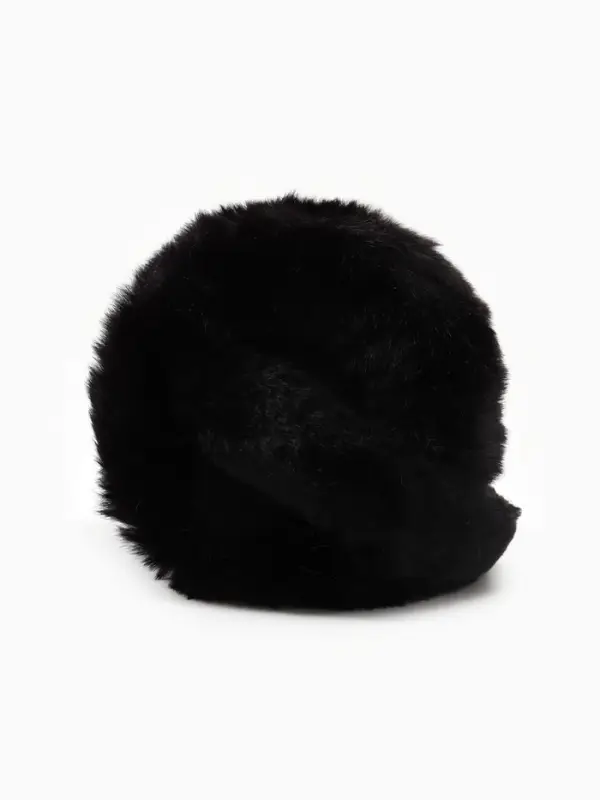 Меховые наушники складные женские MINAKU, чёрные, размер 54-58 Меховые наушники складные женские MINAKU, чёрные, размер 54-58