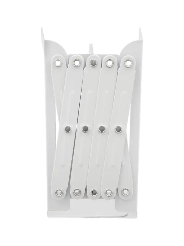 Подставка для книг раздвижная 3 отделения, металл, белая