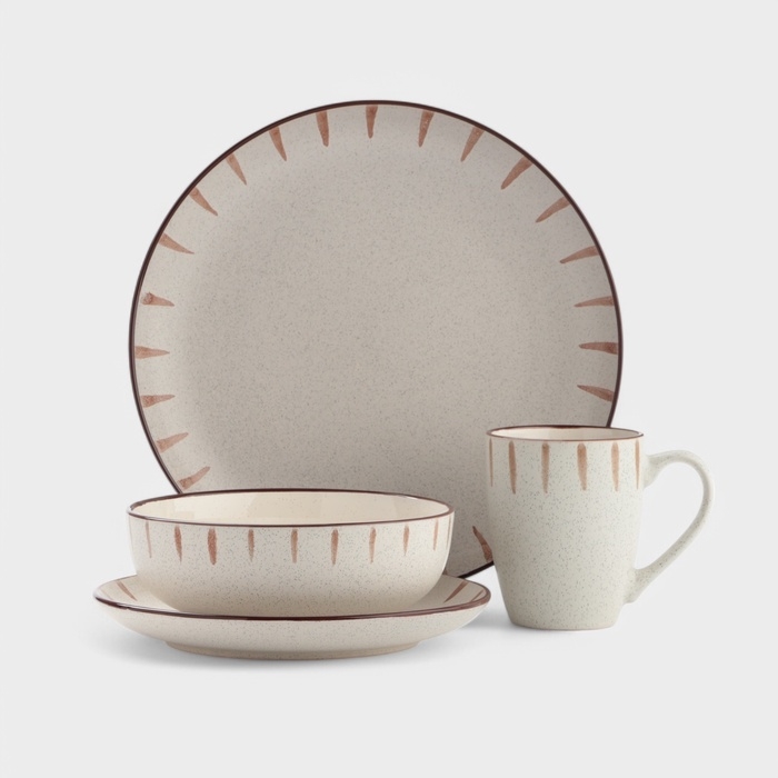 Набор кружек 2 шт  Доляна  Набор кружек 2 шт  Доляна "Скандинавия" 360 мл, 12х9х10 см, цвет бежевый