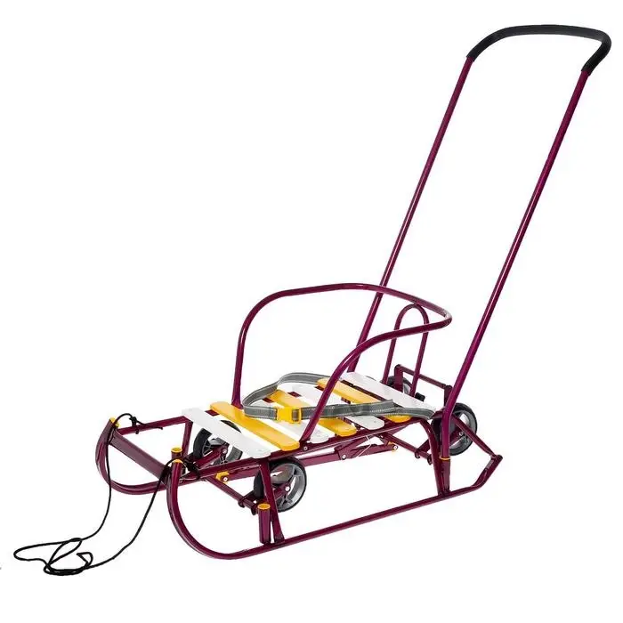 Санки «Тимка 6 универсал», амарантовый лак Санки «Тимка 6 универсал», амарантовый лак