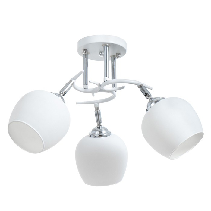 Люстра Люстра "Ава" 3хЕ27 40Вт бело-хромовый 50х50х27 см BayerLux