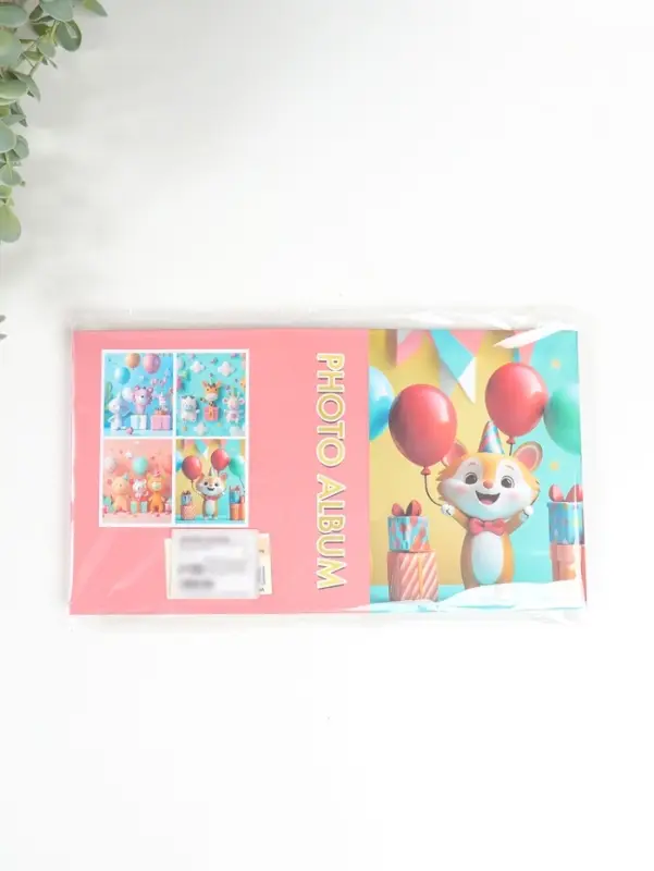Фотоальбом на 100 фото 10х15 см "Лисёнок и шарики" 4,5х12,5х16,5 см