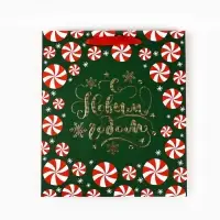 Пакет подарочный новогодний ламинированный &laquo;Новогодние чудеса&raquo;, тиснение, M 30&times;26&times;9 см